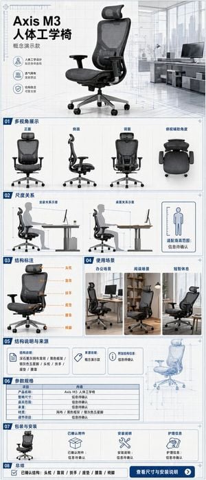 Ergonomic Office Chair E-commerce Mobile Detail Page