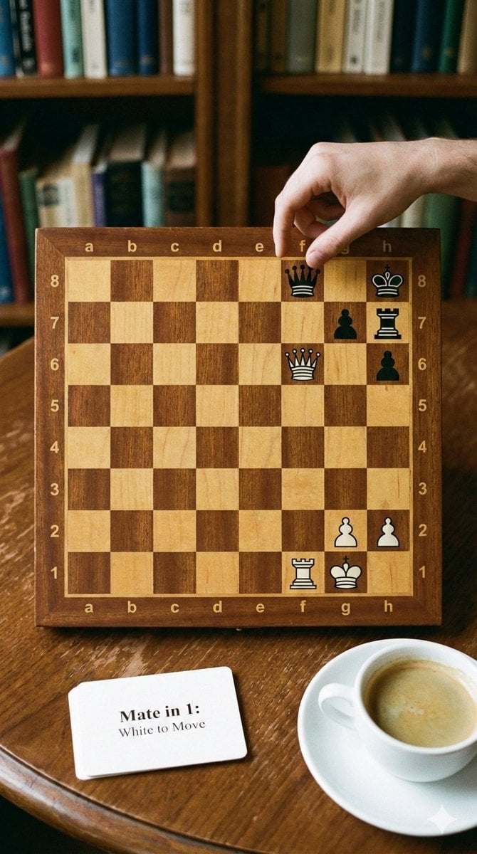 Phone-friendly mate-in-one chess puzzle image