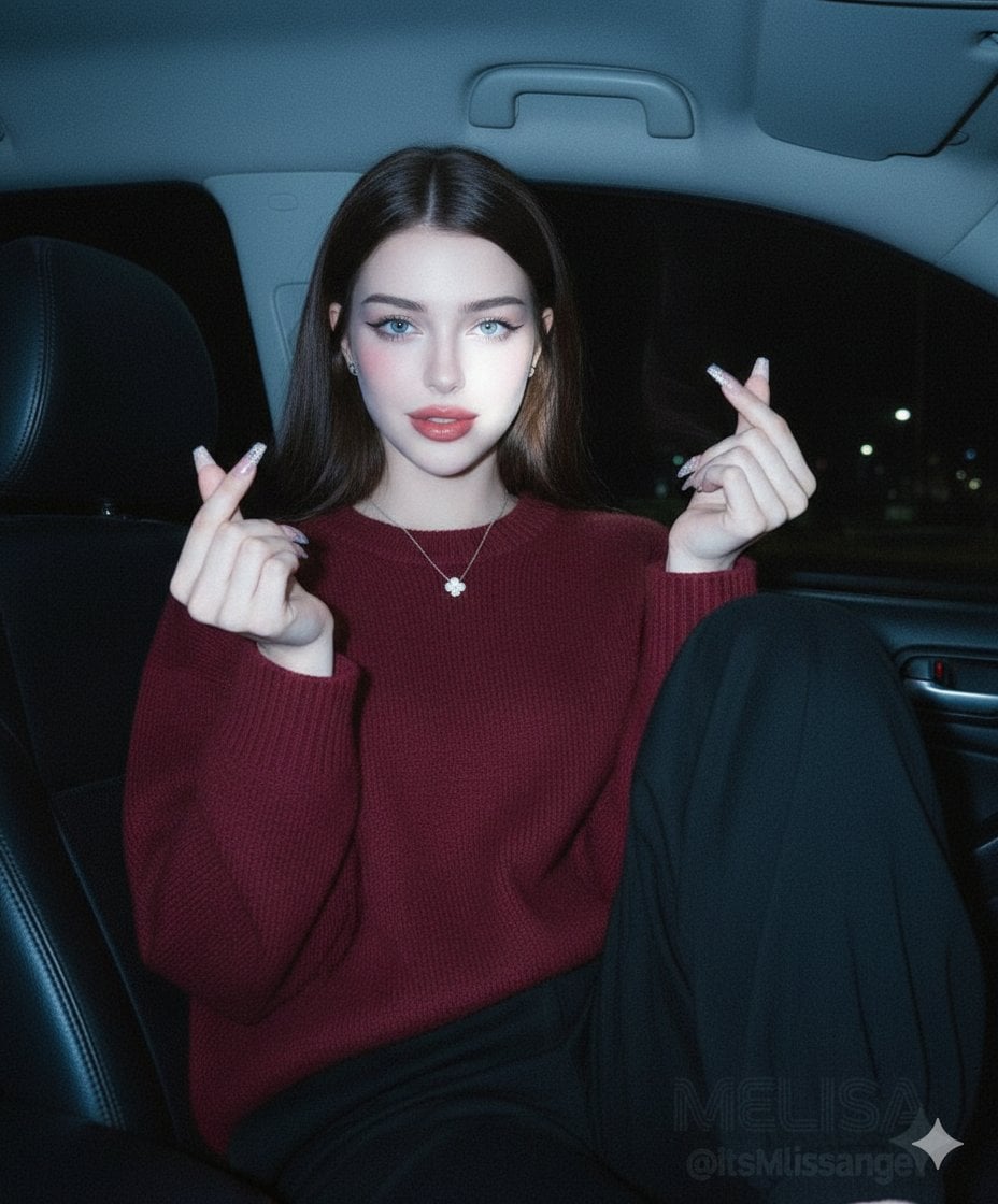 Vintage Digital Camera Car Selfie Prompt