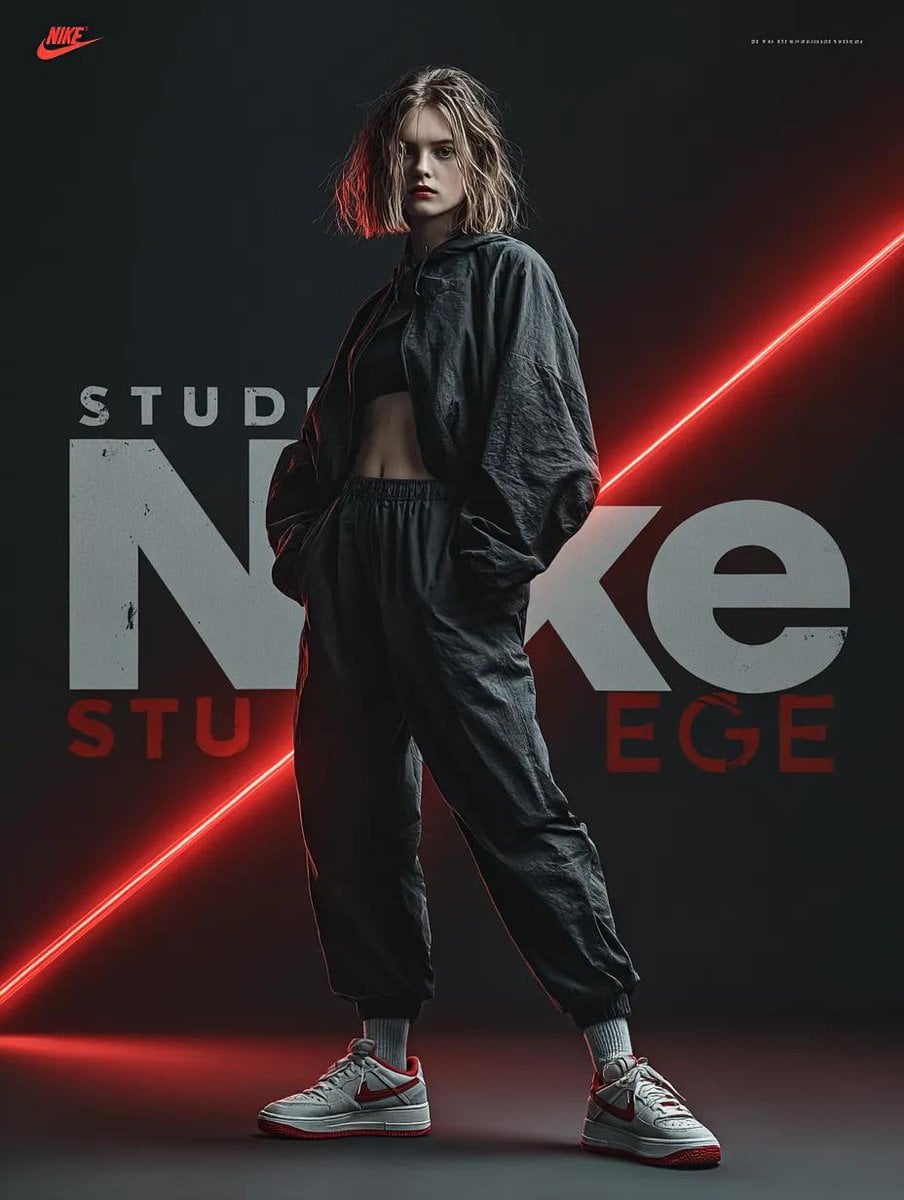 Dynamic Futuristic Nike Fashion Ad Prompt for Nano Banana Pro