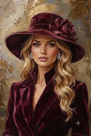 Impasto Oil Painting Blonde Portrait