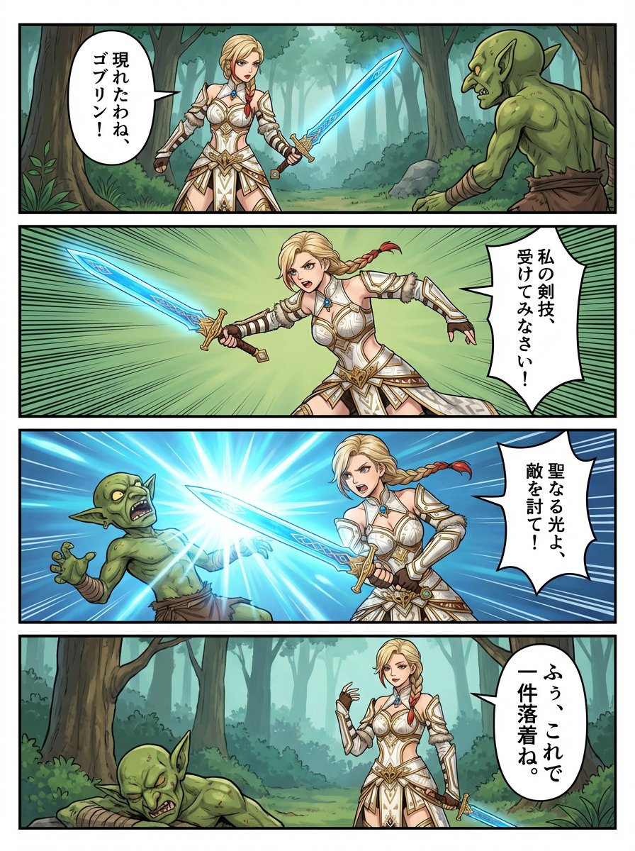 panel RPG manga of original character Anna