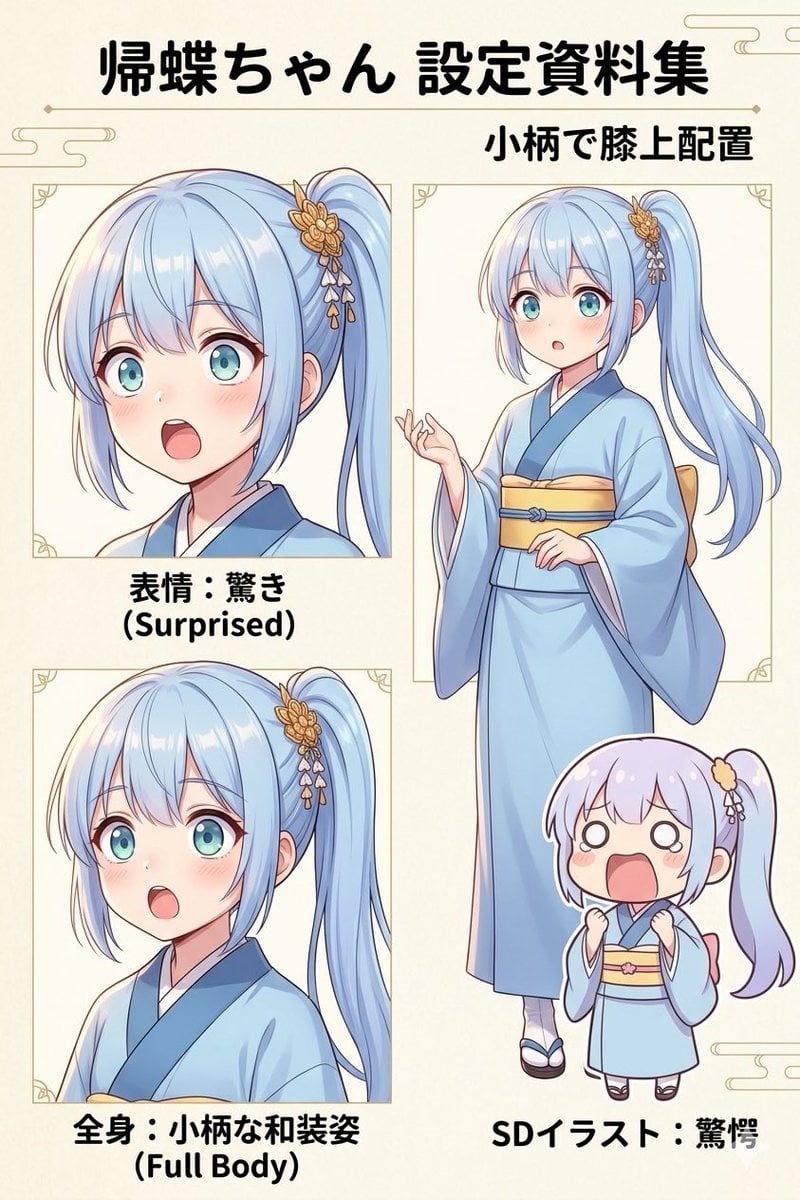 Japanese Anime Character Sheet Prompt