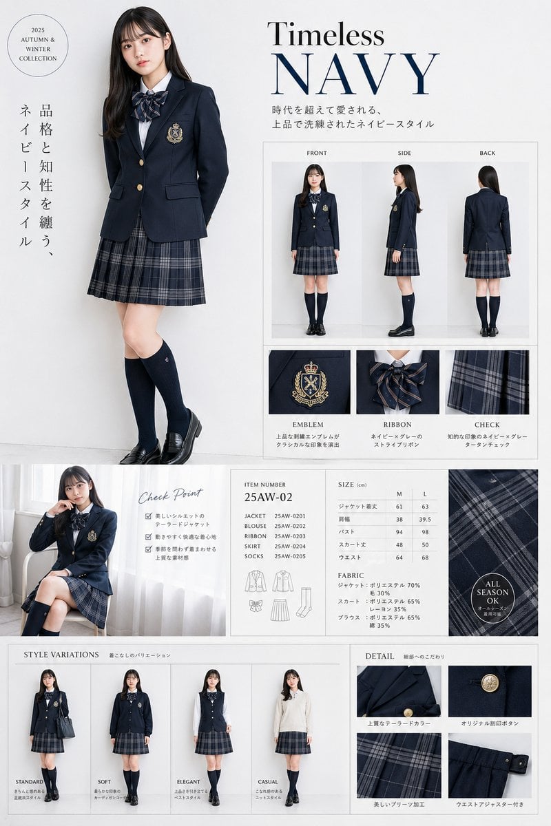 Luxury Navy School Uniform Catalog
