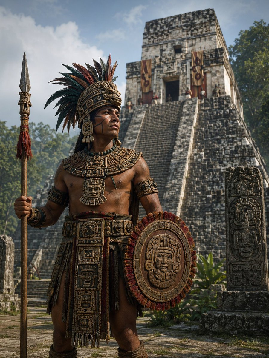 Cinematic Mesoamerican Warrior Portrait