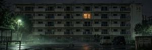 Rainy Japanese Apartment at Night