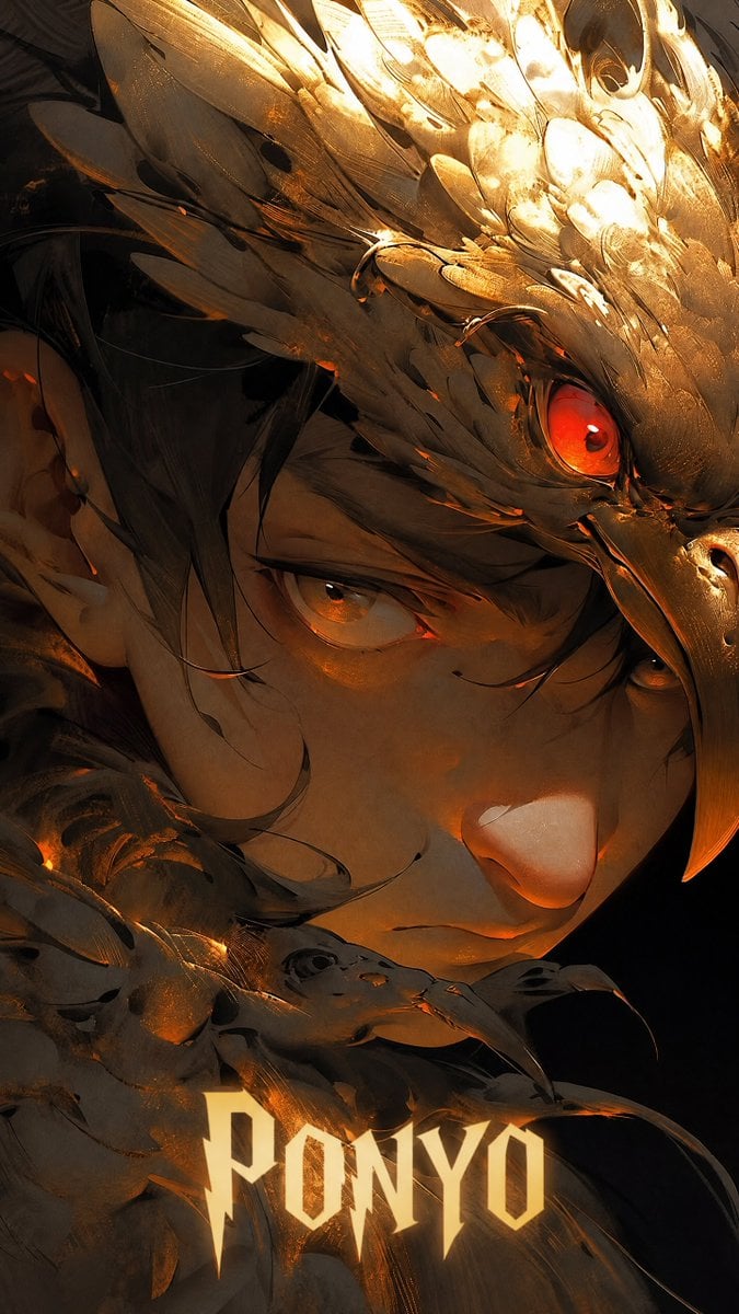 Dark Fantasy Ponyo Warrior Poster
