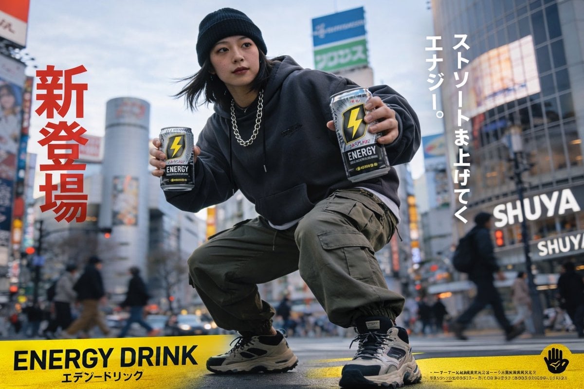 Urban Energy Drink Advertisement Poster