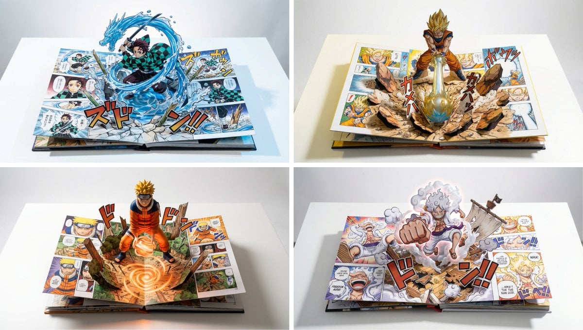Hyper-realistic Pop-Up Book Product Shot Prompt