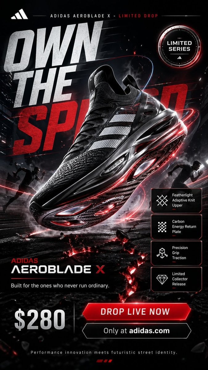 Jaw-dropping premium advertising poster in 9 16 vertical format