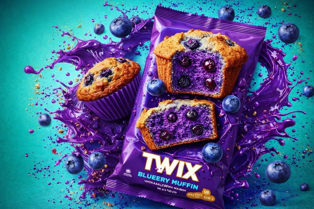 Thick molten chocolate splashes wrapping around the package