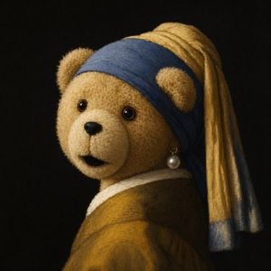 Teddy Bear with a Pearl Earring