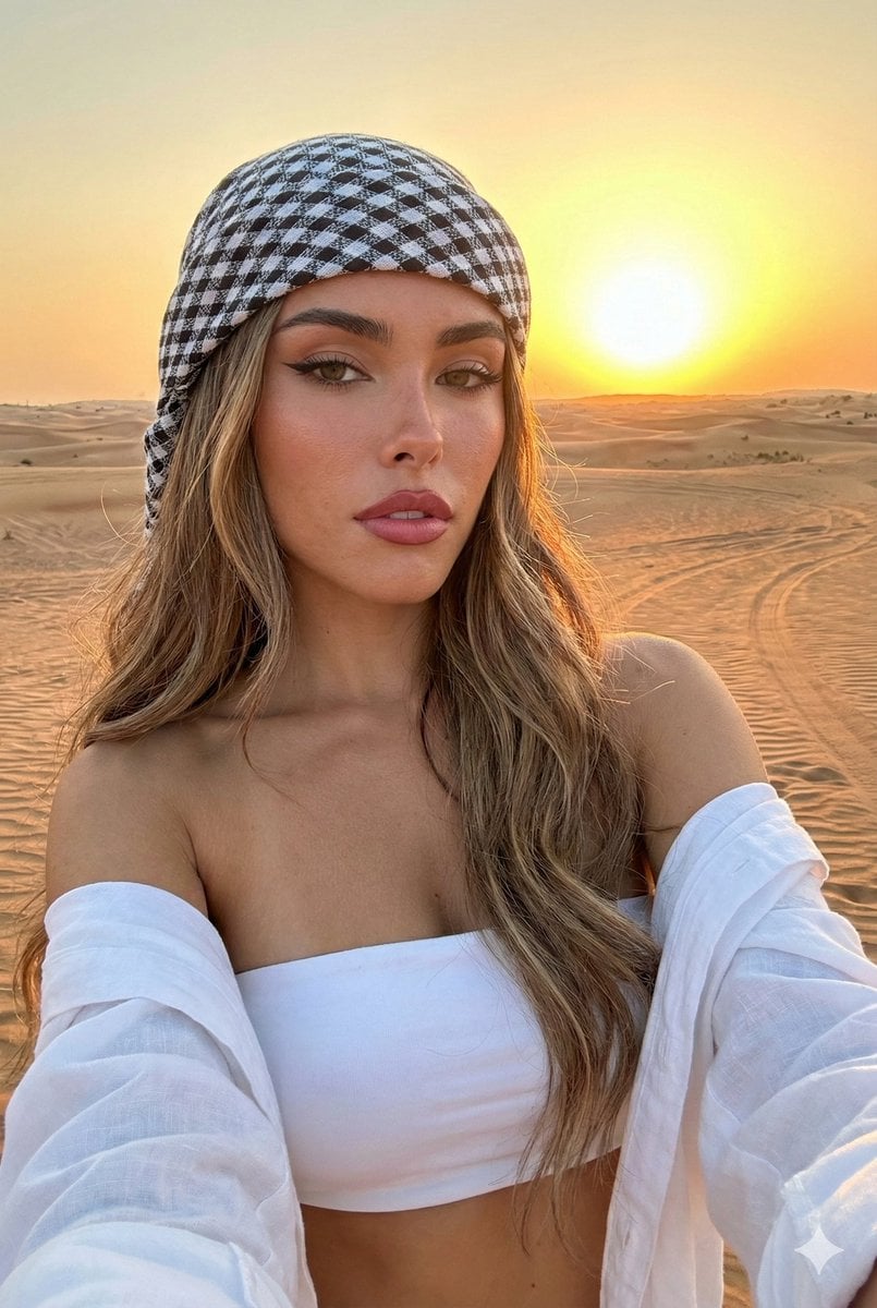 Madison Beer Desert Selfie Portrait Prompt