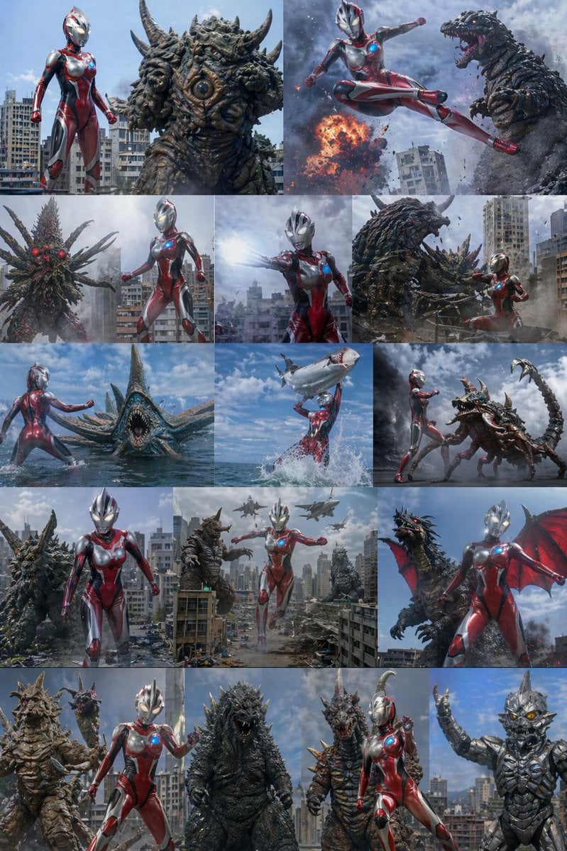 Ultra Woman Kaiju Battle Variations