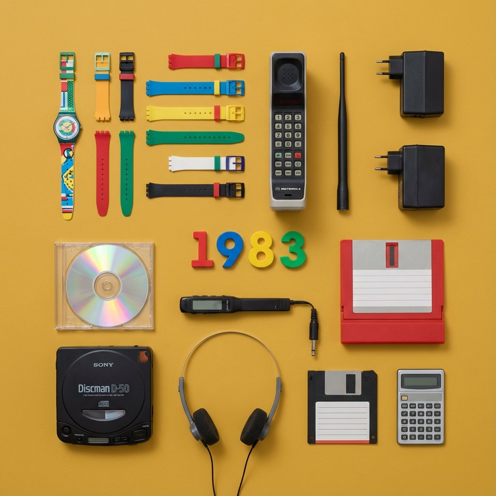 Knolling Flat Lay Product Photography Prompt (Inventions)