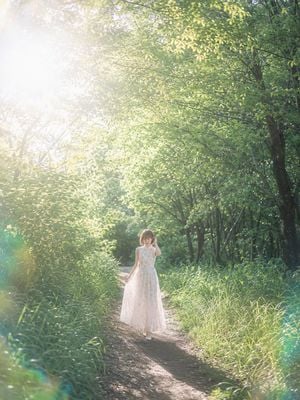 Dreamy Forest Golden Hour Portrait