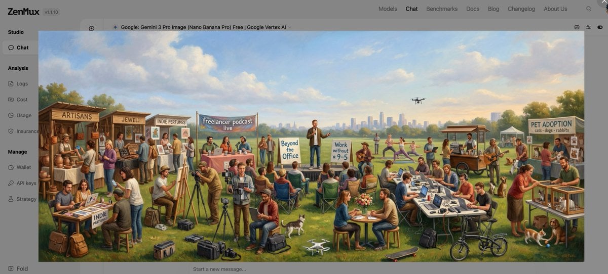 Baroque genre painting of a merry company in a park