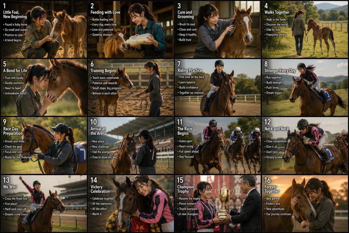 Panel Horse Racing Storyboard