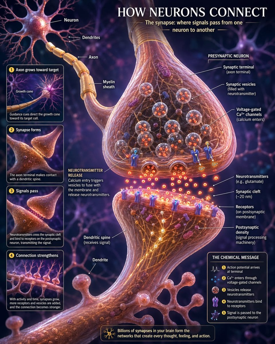 Neurons connection visualization