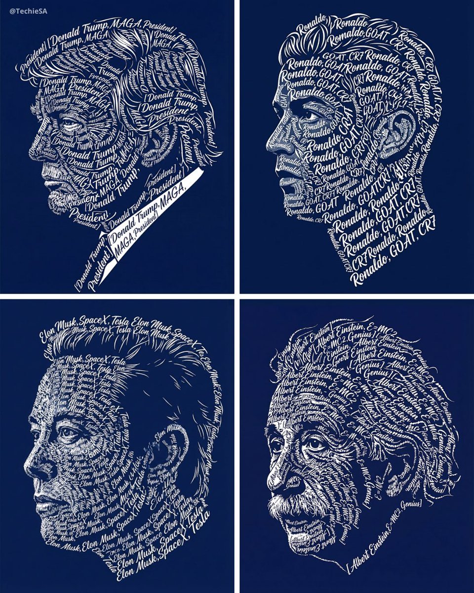 Typographic art portrait using the uploaded photo of a person