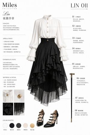French Academic Light Gothic Fashion