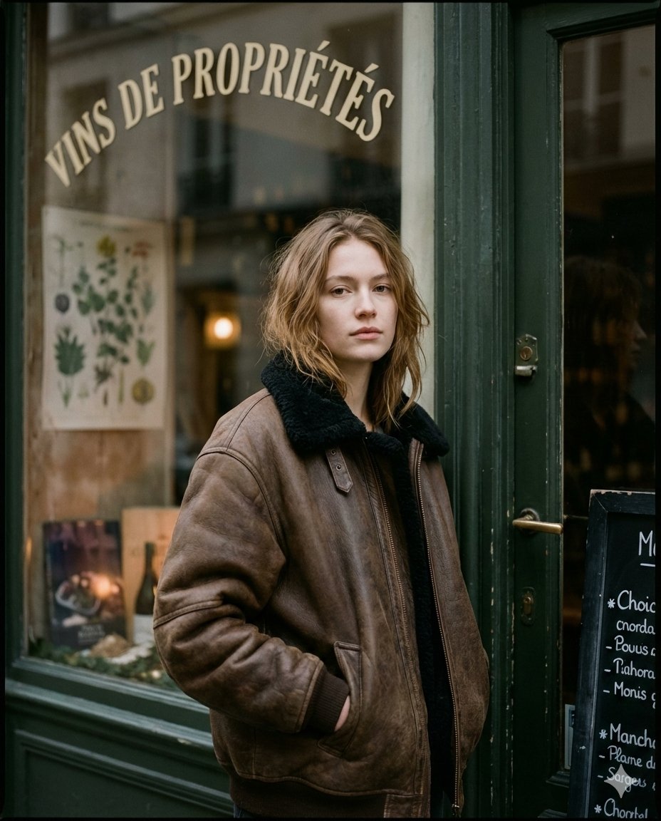 Moody Paris Street Editorial Portrait