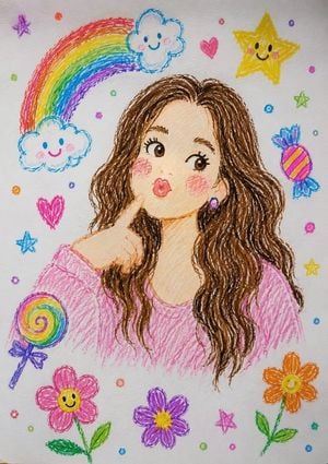Crayon Drawing to Realistic Photo