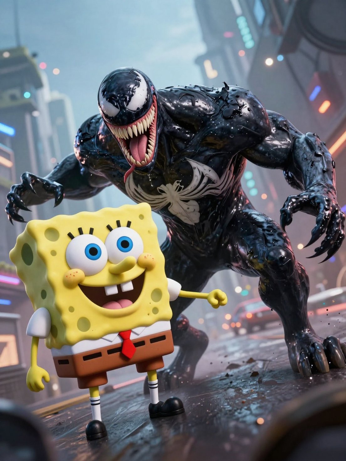 Venom SpongeBob Hyperreal Cinematic Mix