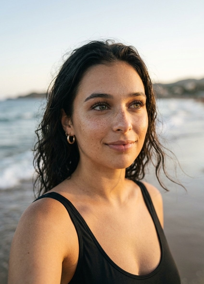 Soulful Ai Gemini Beach Portrait