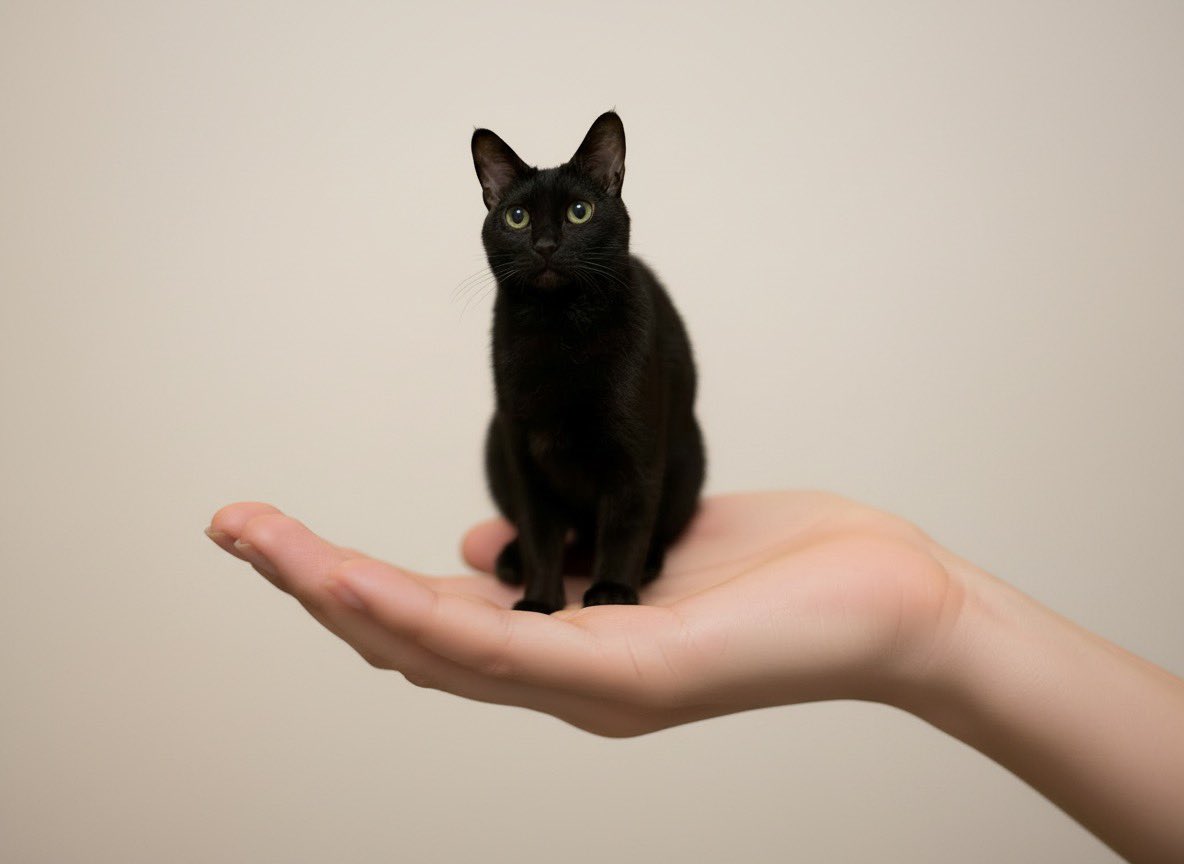 Miniature Pet on Palm Prompt for Image Generation