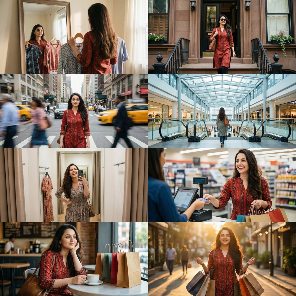 Photo Cinematic Shopping Day Collage