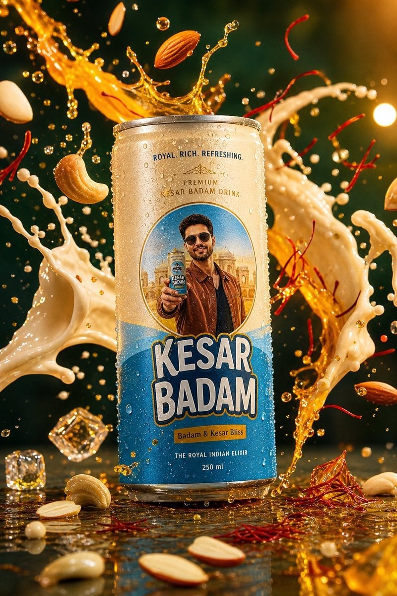 Kesar Badam Beverage Photography
