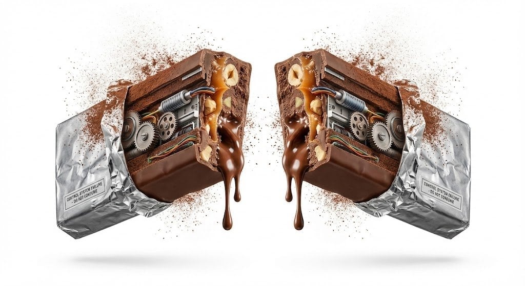 Advertising Visual Prompt: Chocolate Bar Process Display
