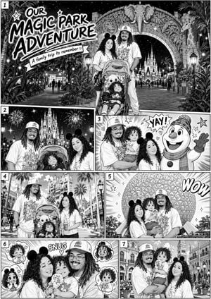 Manga Style Family Disney Trip