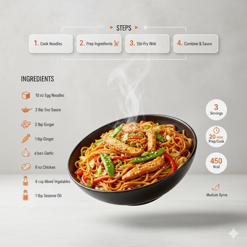 Ultra-clean modern recipe infographic