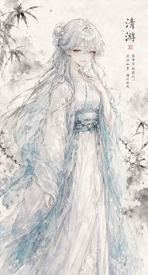Ink Wash Hanfu Character Portrait