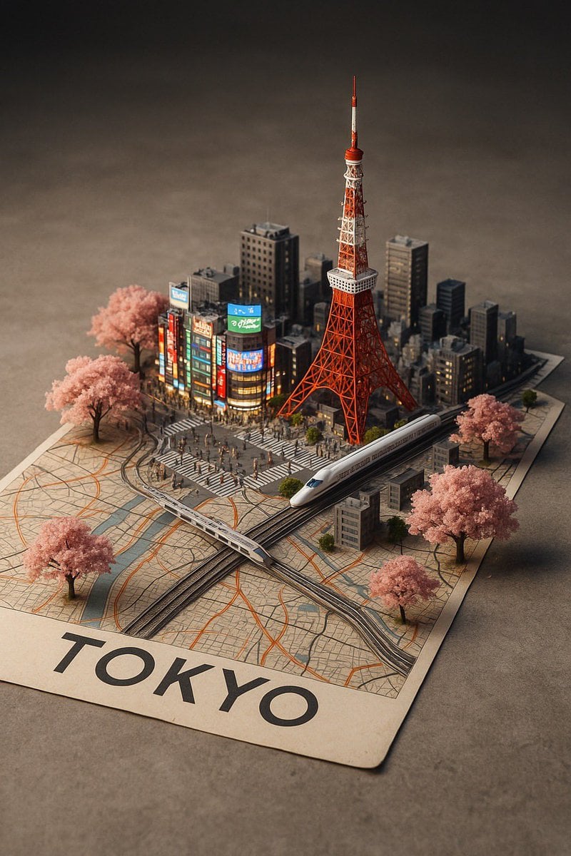 Nano Banana Pro Prompt: 3D City Diorama Map