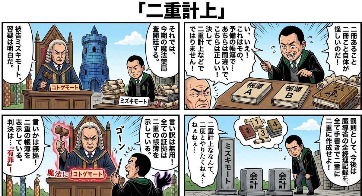Four-Panel Manga: Double Accounting