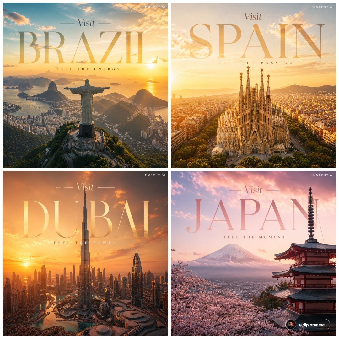 Cinematic luxury tourism poster, Spain, iconic view of Sagrada Família