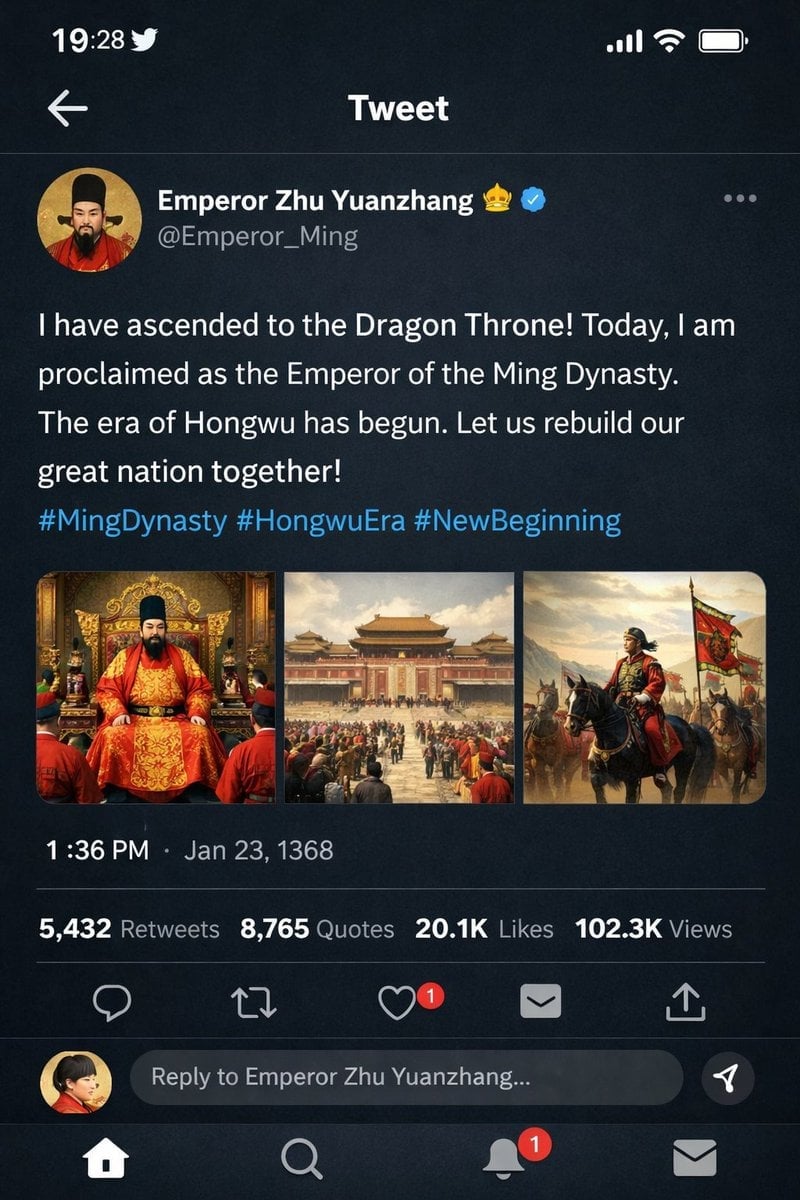 Historical Figure Social Media Mockup