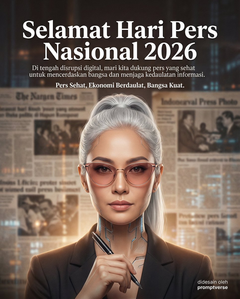 Editorial Poster for Hari Pers Nasional 2026