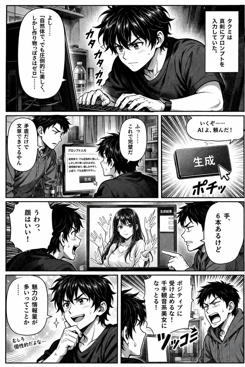 AI Image Generation Manga Page