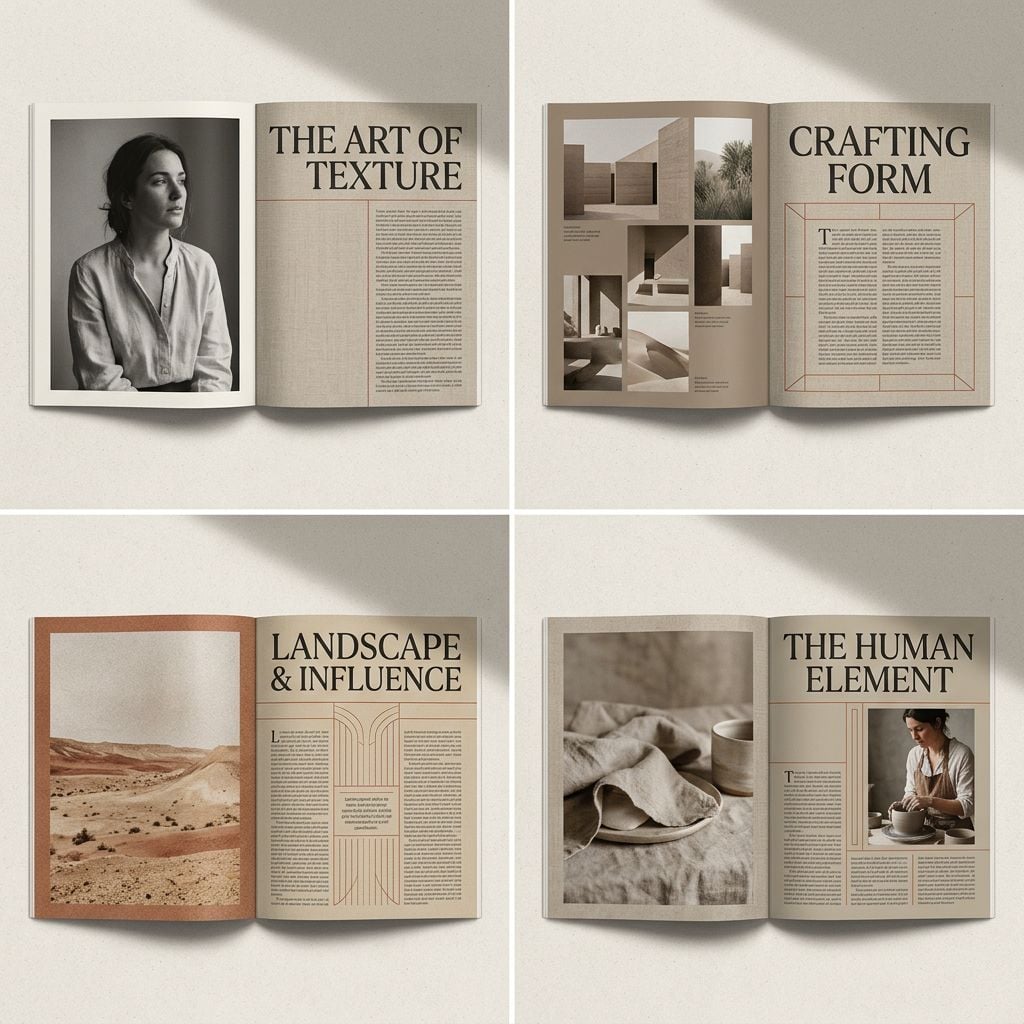 Editorial Magazine Spread Concept Prompt