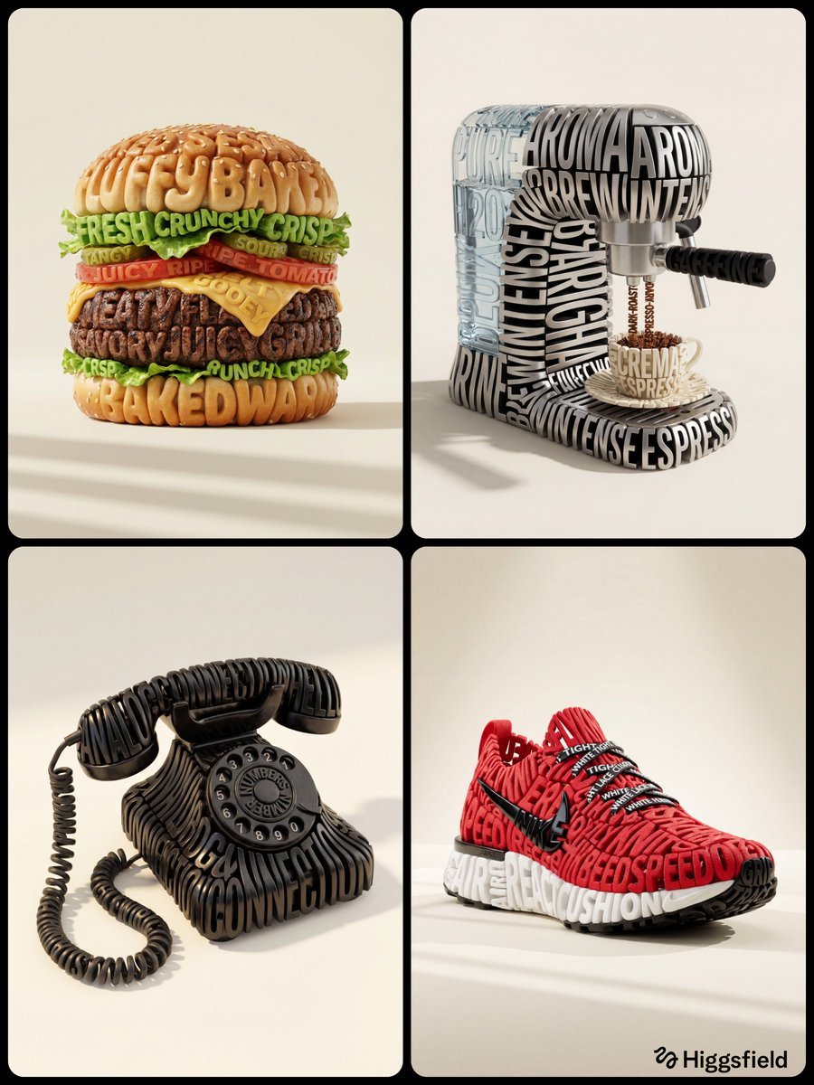 Hyper-Realistic 3D Typographic Sculpture Product Concept