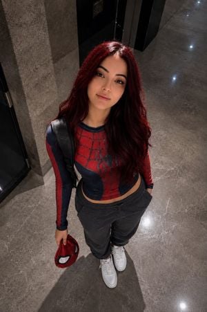 Overhead Spider-Man Costume Portrait