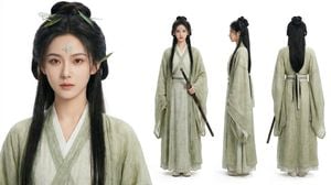 Realistic Character Three-View Sheet