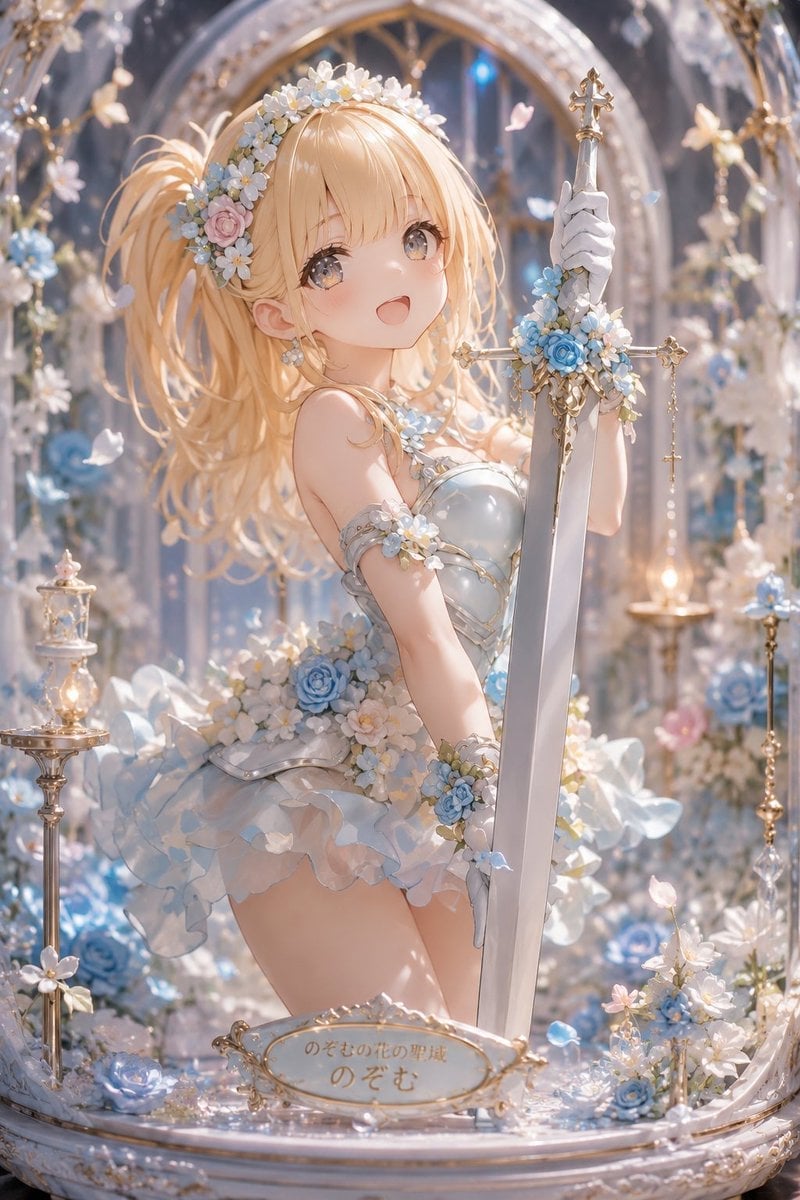 Floral Aqua Dome Anime Knight