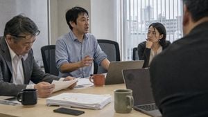 Realistic Japanese Office Meeting