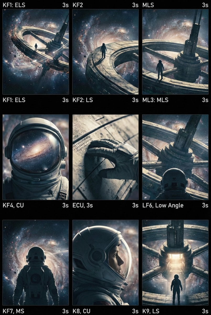 Cinematic AI Video Keyframe Generation Prompt