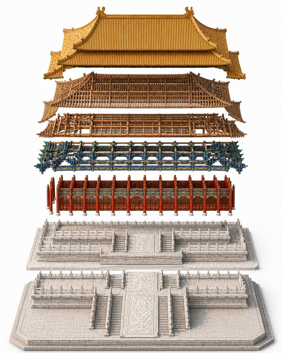 Exploded Imperial Palace Hall Diagram